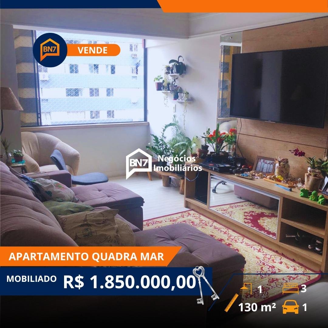 Apartamento mobiliado, na quadra mar em Balneário CamboriúSC